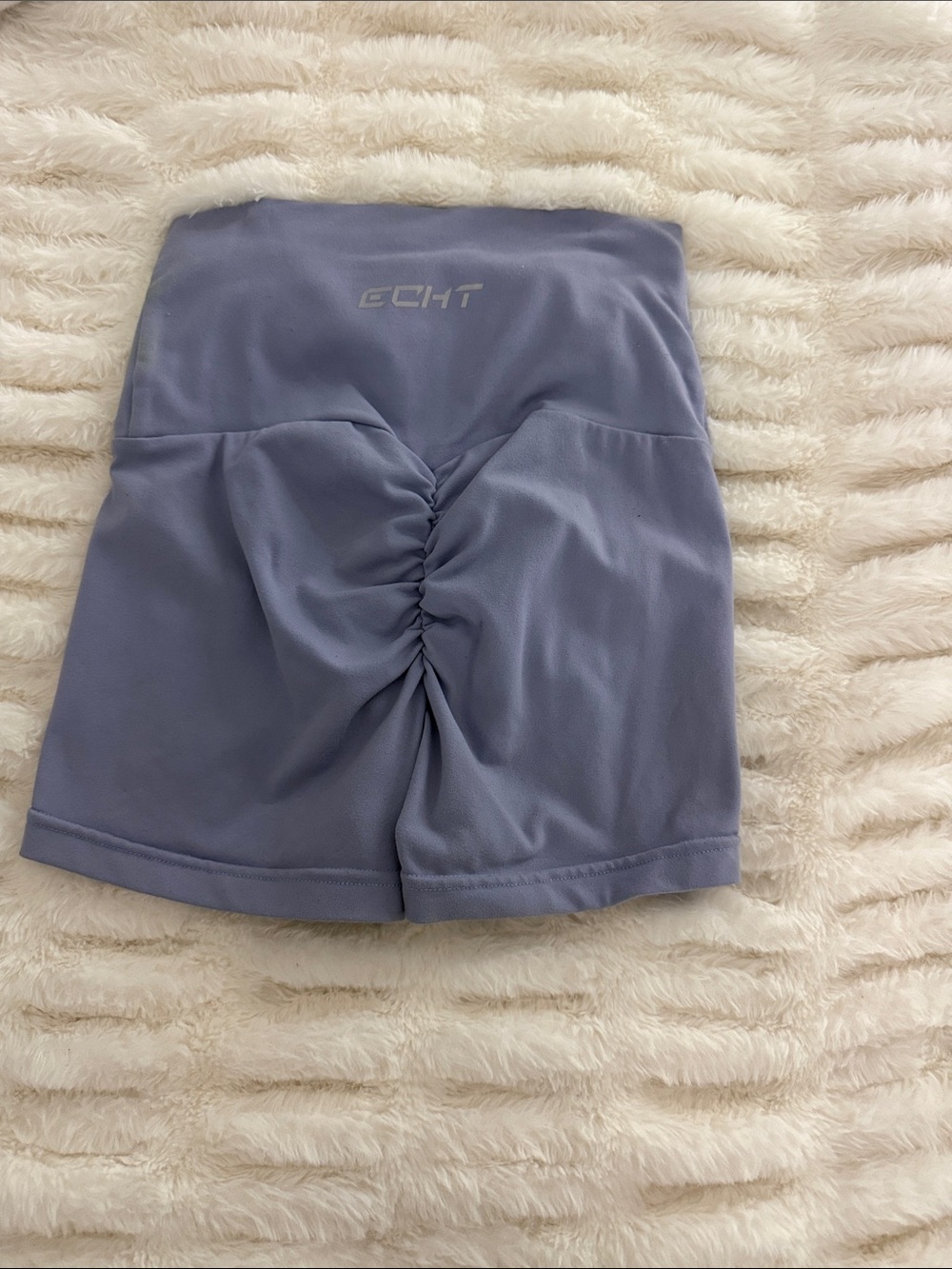 ECHT Lavender Scrunch-Back High-Waist Biker Shorts